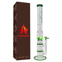 Load image into Gallery viewer, Green Maple Glass Double Honey Comb Bong