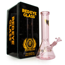 Load image into Gallery viewer, Red Eye Glass | 12" 20th Anniversary Beaker Base Water Pipe
