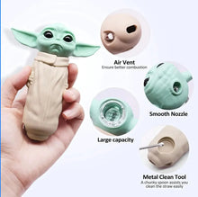 Load image into Gallery viewer, Baby Yoda Silicone Pipe