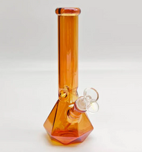 Load image into Gallery viewer, 10" Electroplated Hexagon Base Glass Bong