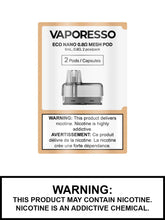 Load image into Gallery viewer, Vaporesso Eco Nano Replacement Pods | 2 PK