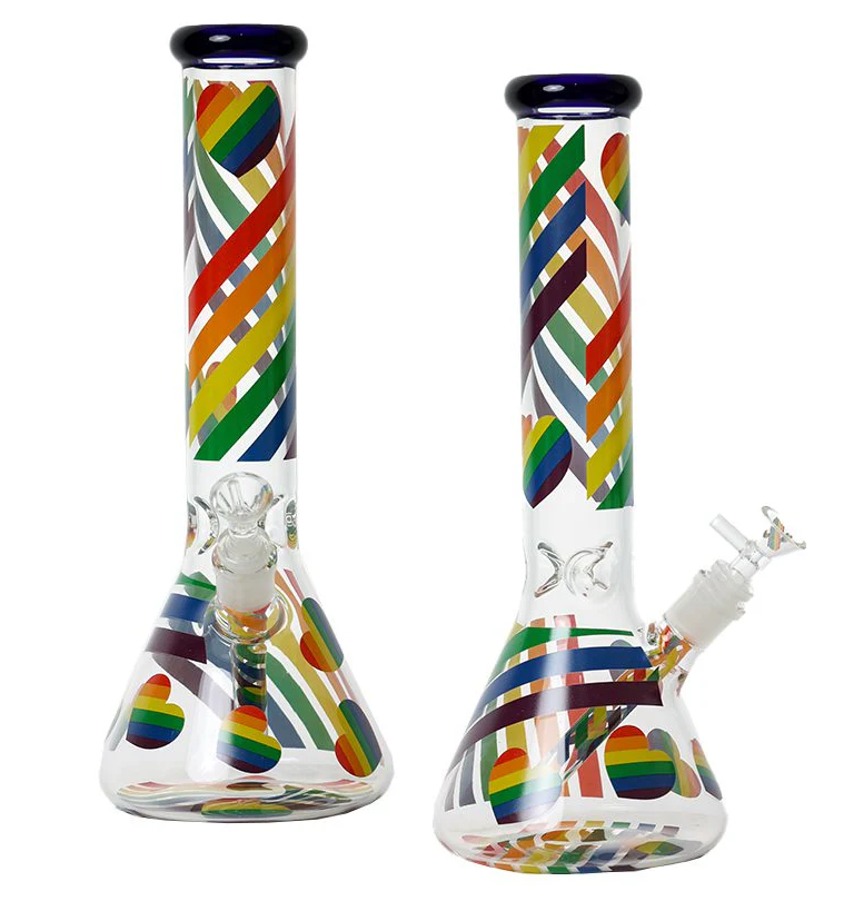 14″ 5MM Glass Beaker Bong LGBTQ