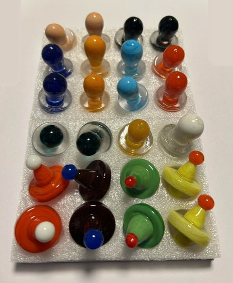 Colored Glass Carb Cap