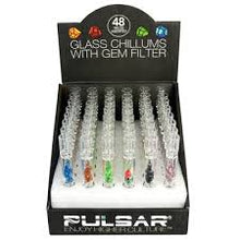Load image into Gallery viewer, (NEW) 4" Glass Chillums w/Gem Filters
