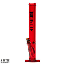 Load image into Gallery viewer, 18" Castle Glassworks Straight Tube Glass Bong
