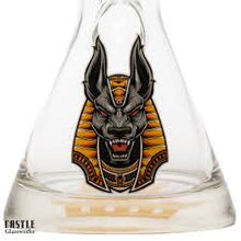 Load image into Gallery viewer, (NEW) 18" Anubis Beaker Bong (Castle Glassworks)
