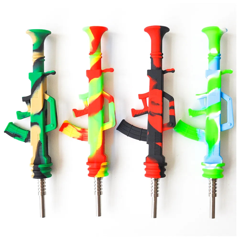 Silicone Gun Dab Straw